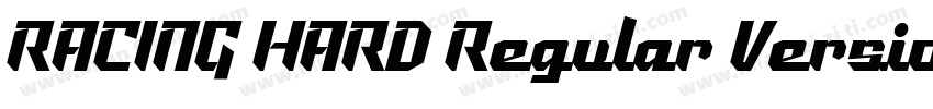 RACING HARD Regular Version字体转换